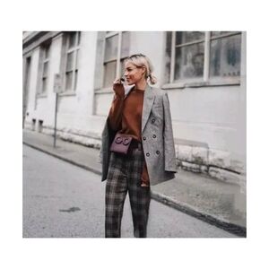 PAIGE - Plaid Hoxton Ankle Jeans